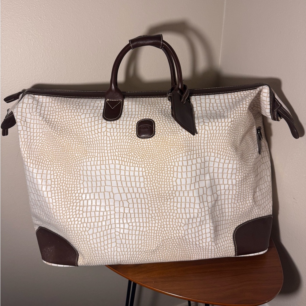Bric’s Safari Valise Carry On in Croc Embossed Leather